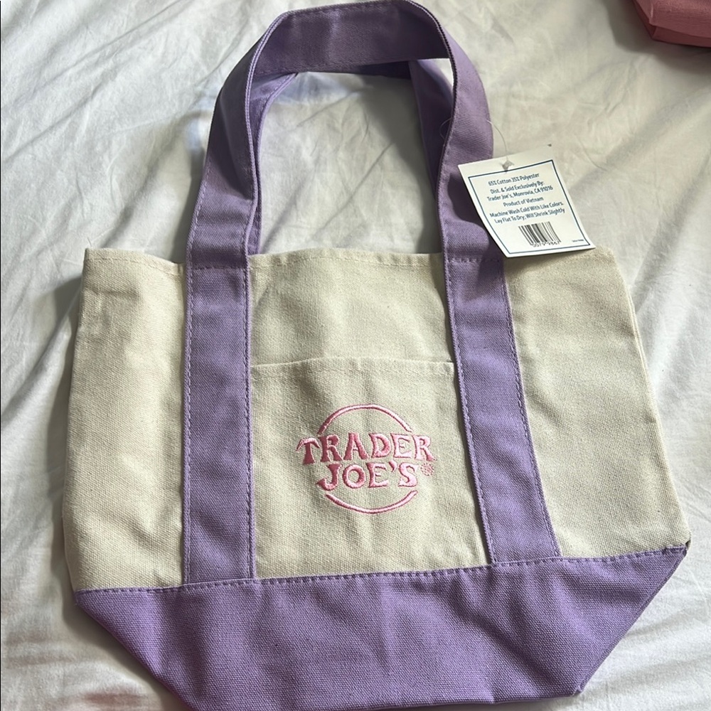 Trader Joe’s Pastel purple mini tote